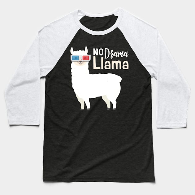 No Drama Llama 3D Glasses | Retro | Alpaca | Mama | Gift Baseball T-Shirt by MerchMadness